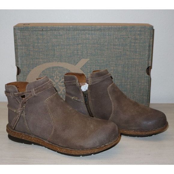 Born BR0017422 Women's SZ 8M Gray Brown Wynter Comfort Ankle Booties - Picture 1 of 11